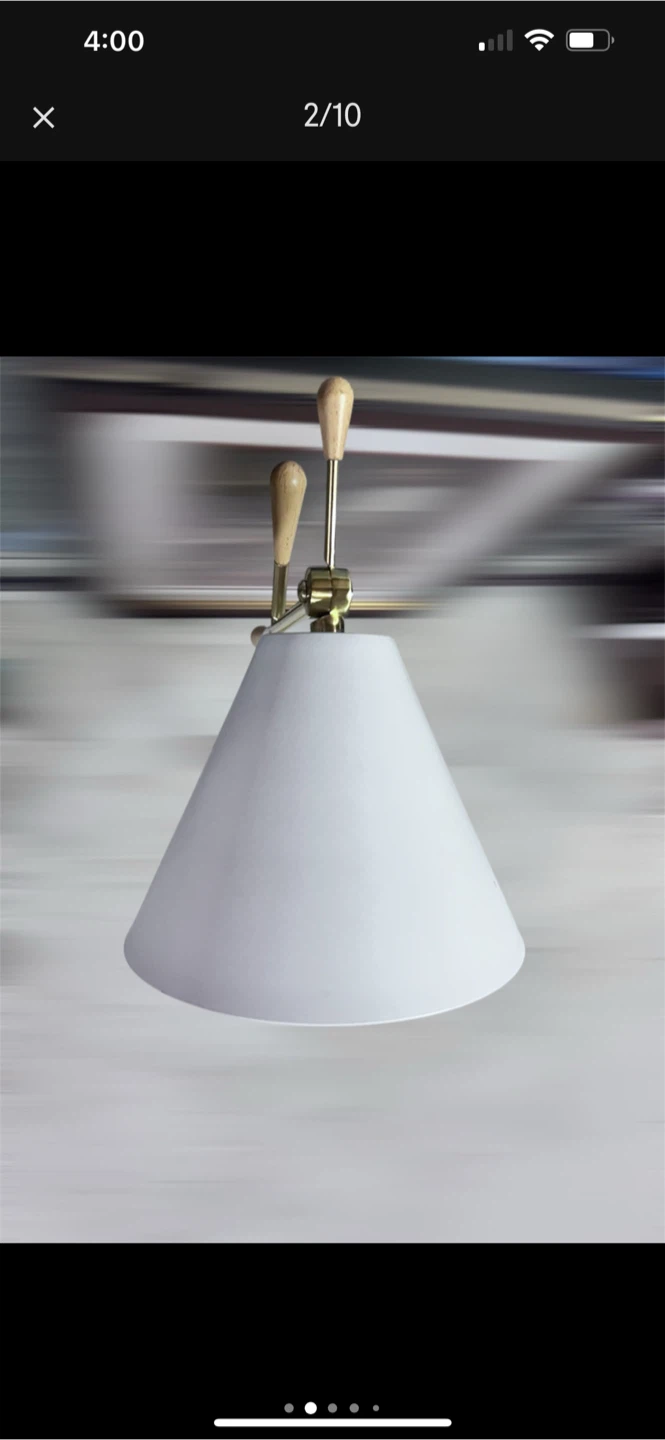 Modern White & Gold Wall Sconce - photo 2