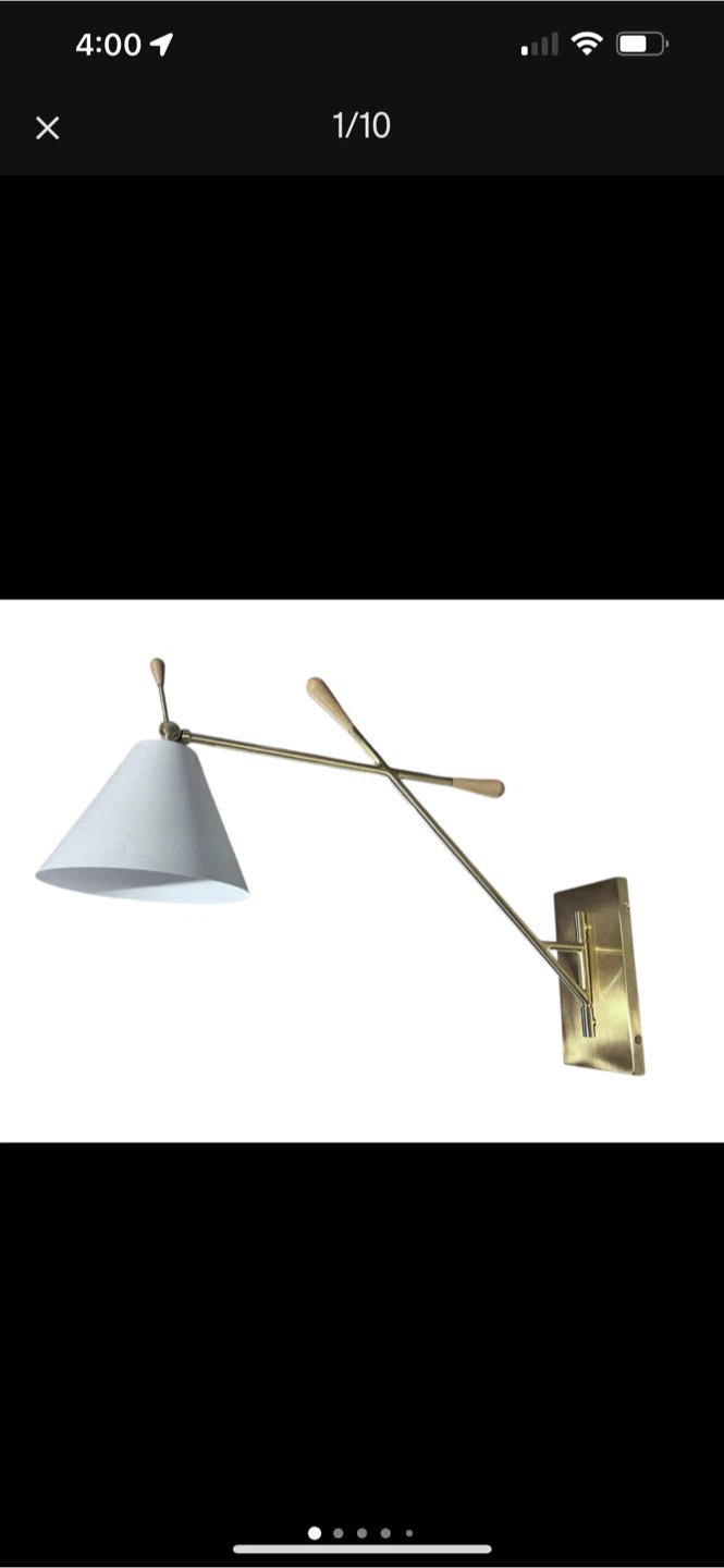 Modern White & Gold Wall Sconce