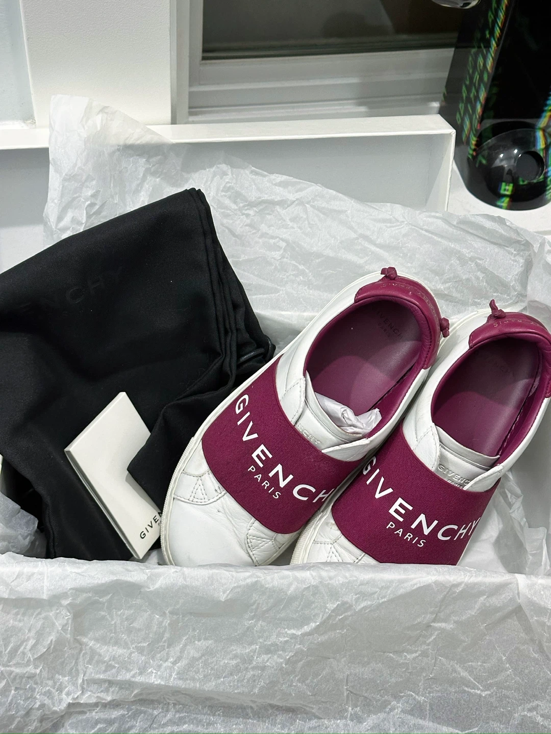 Givenchy Paris White & Purple Slip-On Sneakers - photo 2