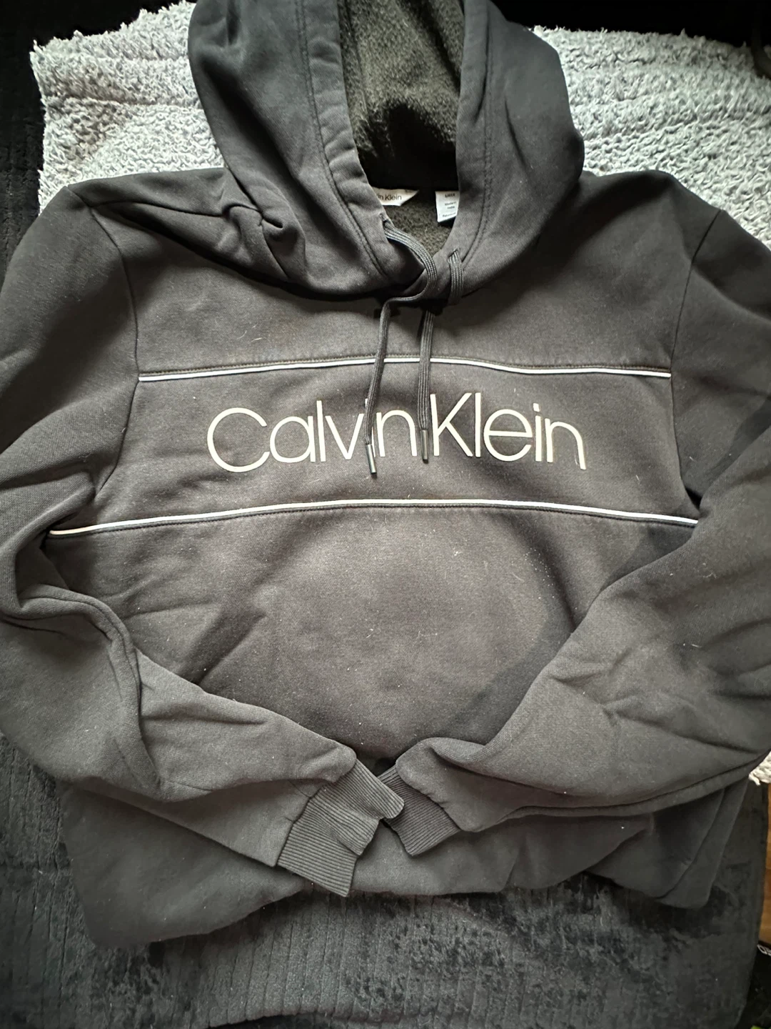 Calvin Klein Black Hoodie, Size S