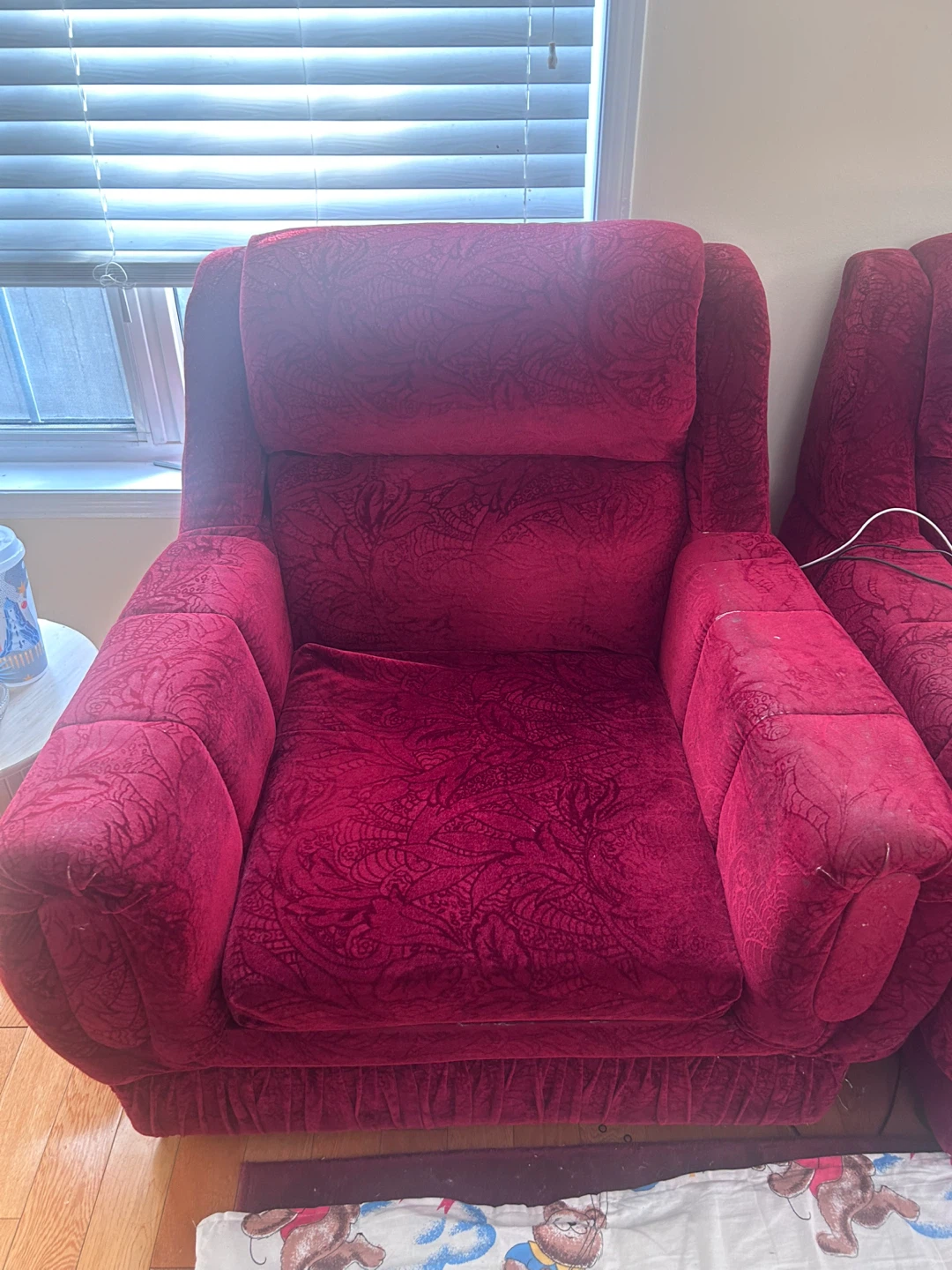 Red Velvet Armchair