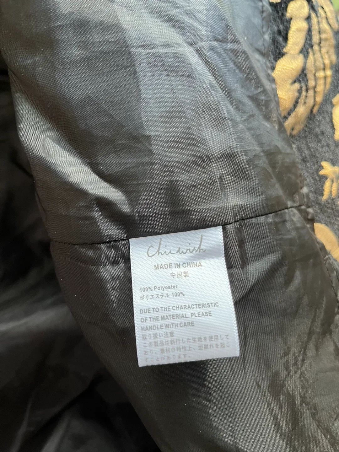 Chicwish Black & Gold Damask Skirt - Size S image indicator(4)