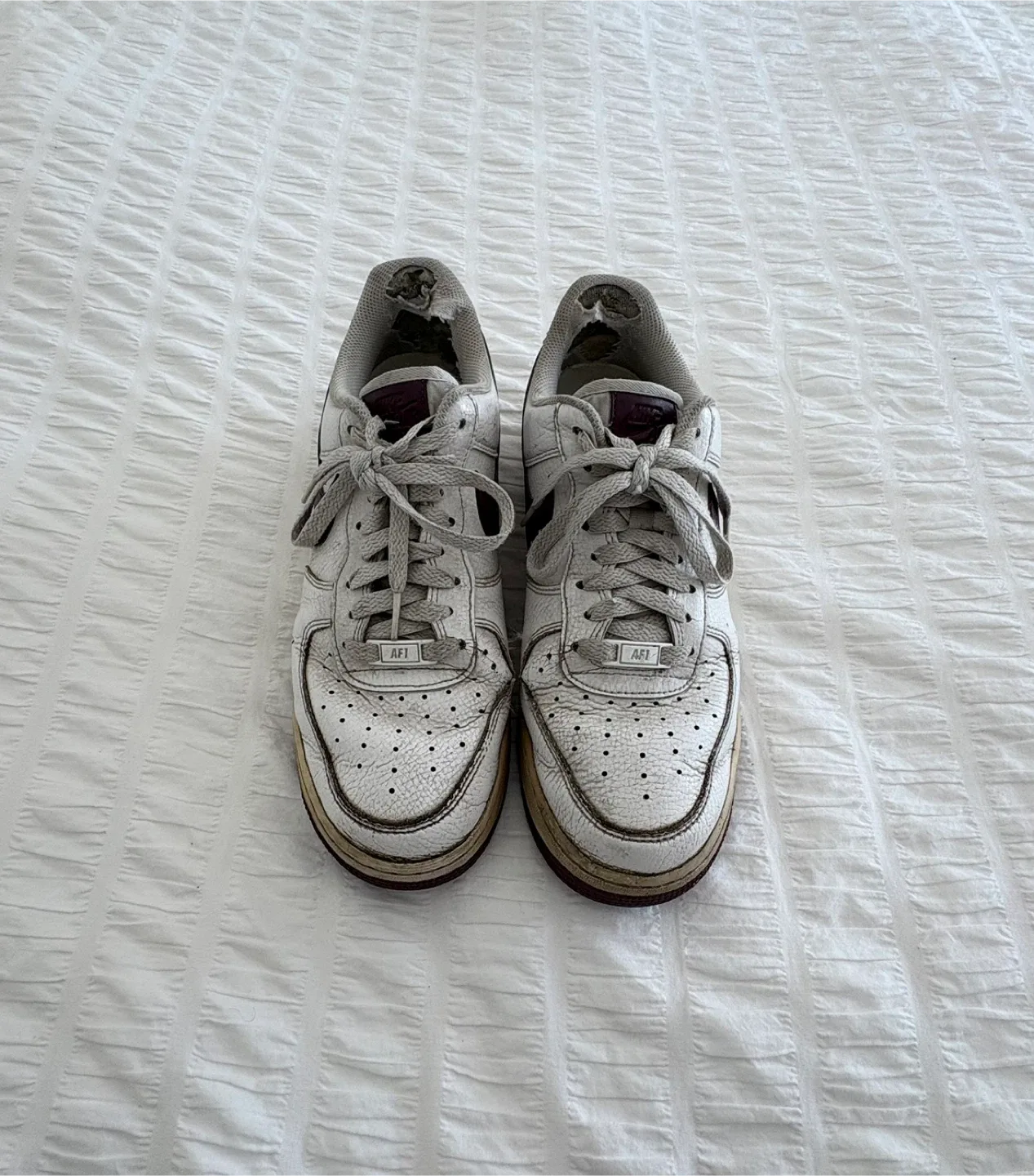 Nike Air Force 1 Low White/Burgundy image indicator(2)