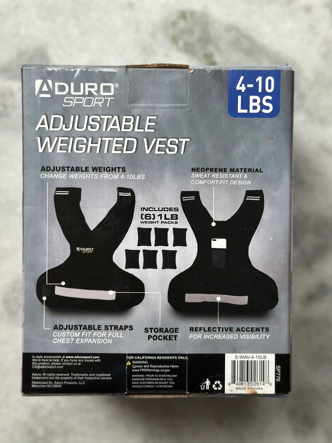 Aduro Weighted Vest (4-10 lbs) NEW - photo 3