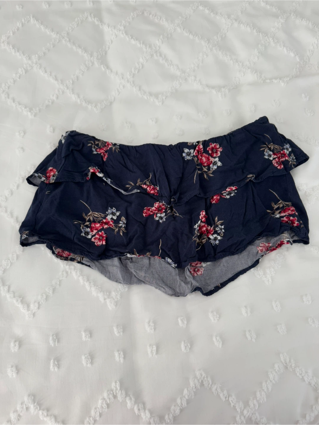 Garage Floral Ruffle Tube Top - M - photo 2