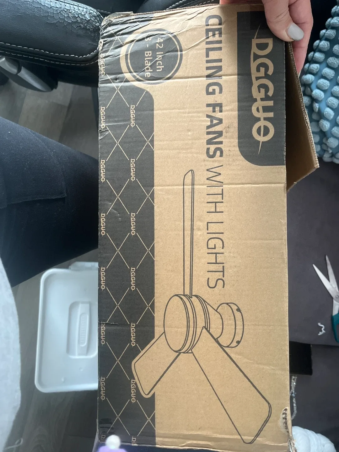 DGGUO Ceiling Fan with Lights, 42 inch thumbnail