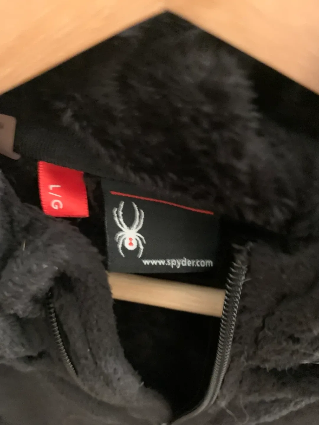 Girls Spyder Black Fleece Jacket - Size L image indicator(2)