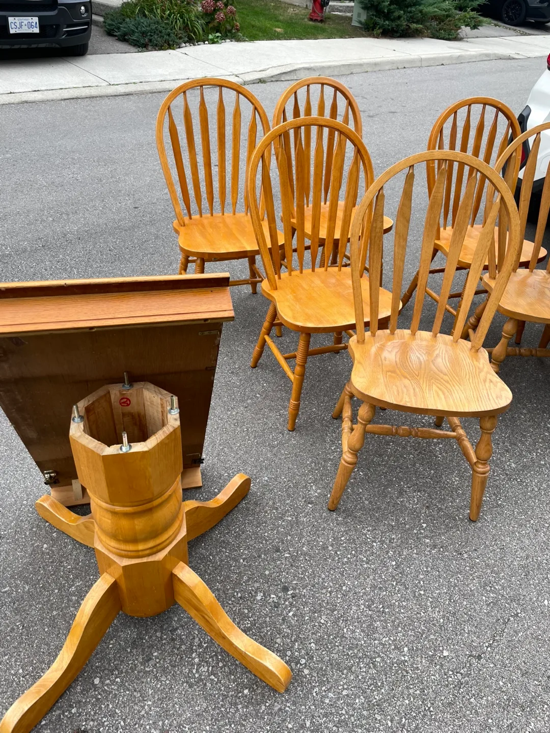 Wooden Dining Table with 6 Chairs image indicator(6)