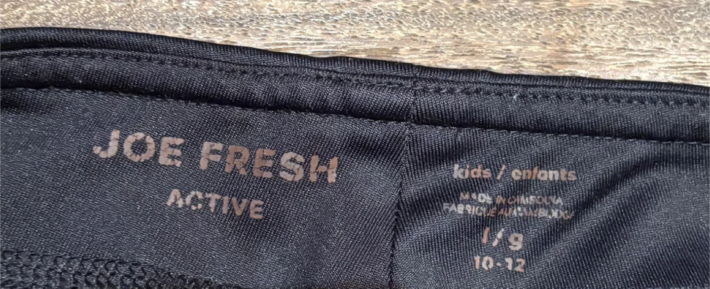Joe Fresh Active Kids Leggings Size 10-12 - photo 2
