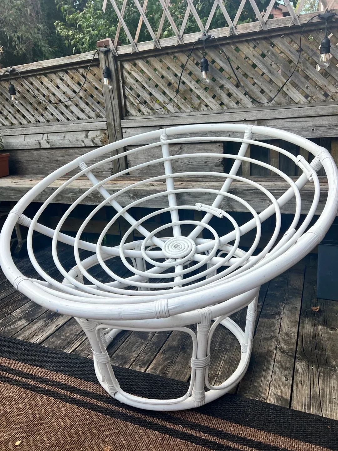 International Caravan Bali Papasan Chair - White