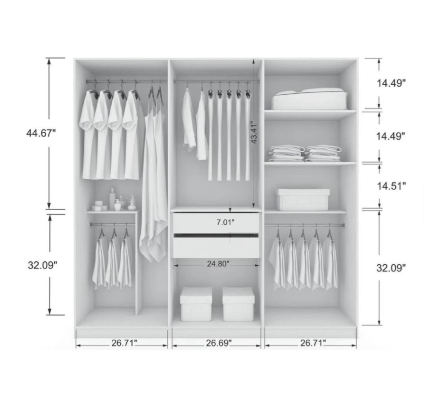 White Wardrobe Closet - photo 2