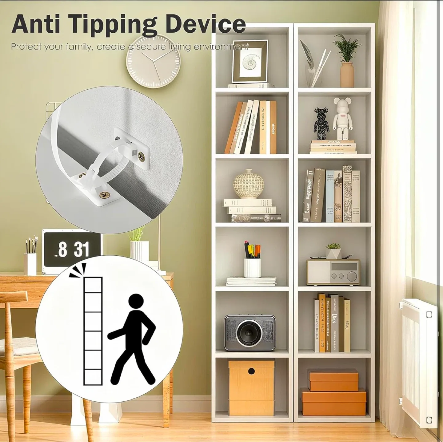 White Narrow Bookshelf - Space Saving (BRANDNEW) image indicator(6)