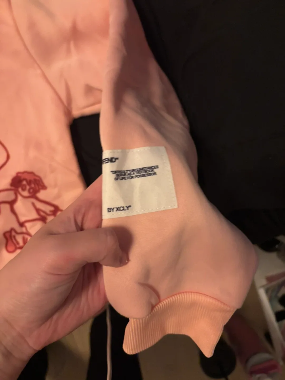 XCLY Pink Graphic Hoodie