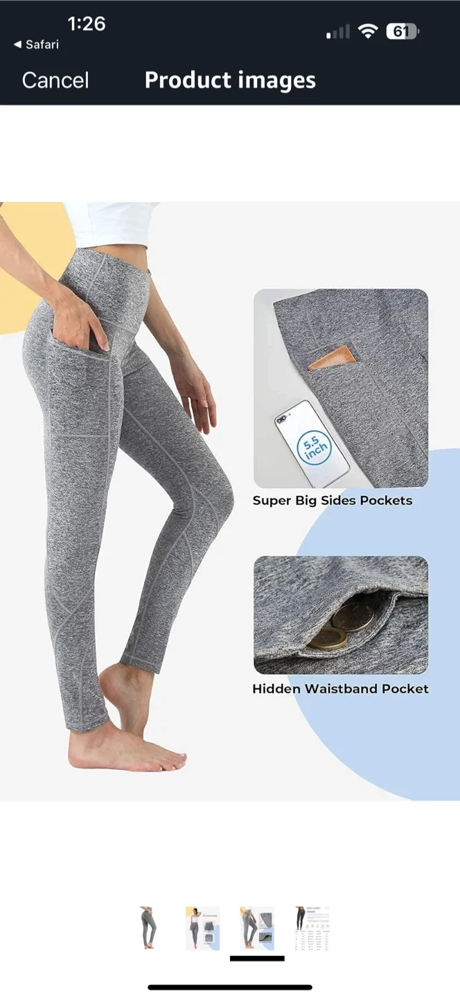 ALONG FIT High Waisted Leggings - Size M image indicator(2)