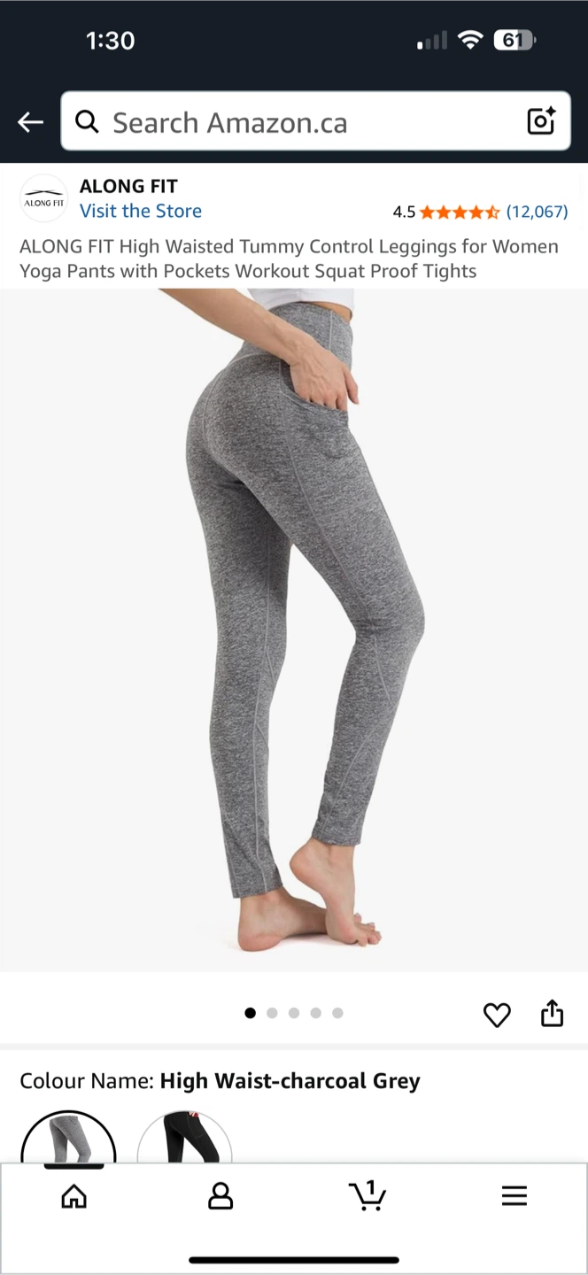 ALONG FIT High Waisted Leggings - Size M