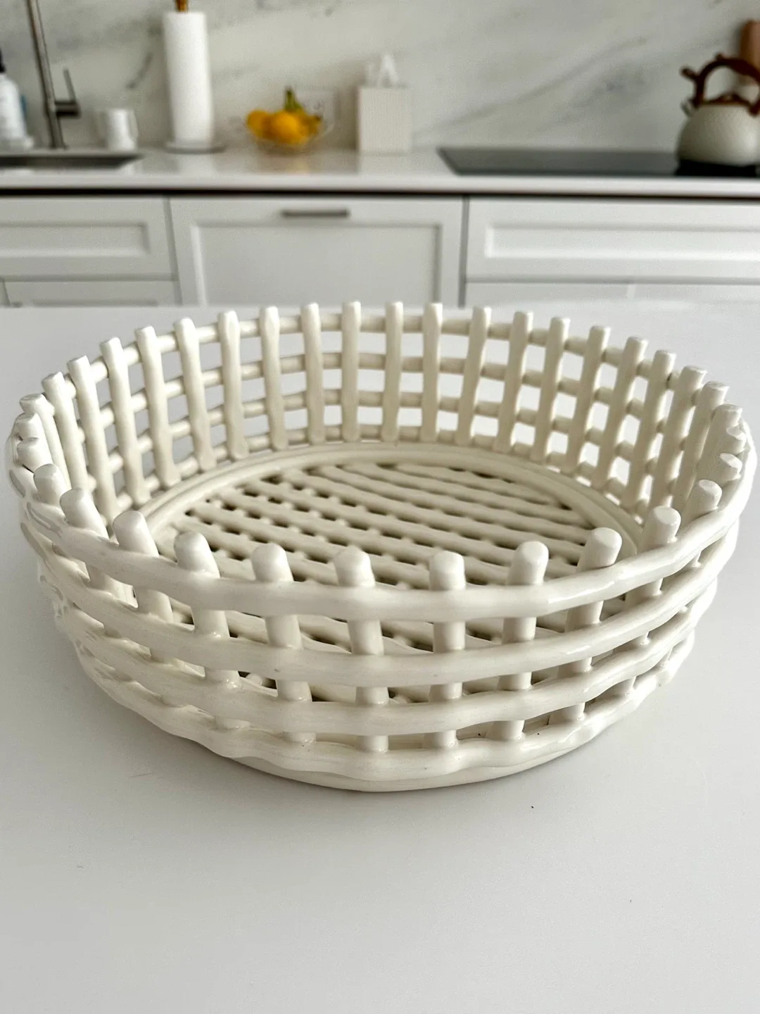 Ferm Living Ceramic Centrepiece Bowl - Off-White thumbnail