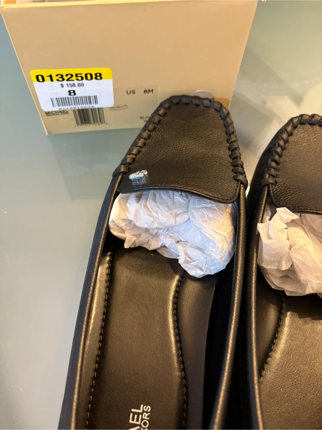 Michael Kors Black Leather Loafers - Size 8 image indicator(2)