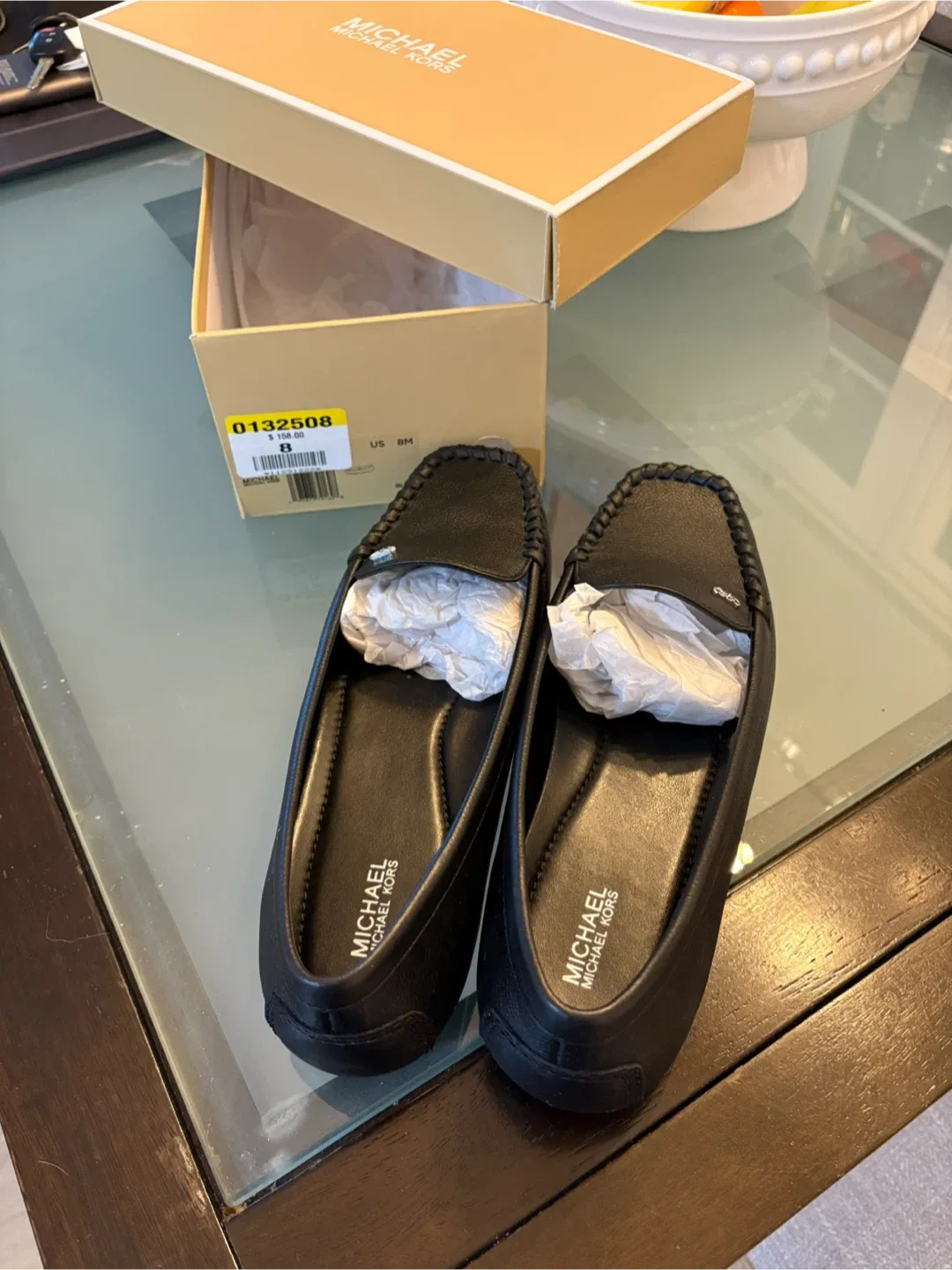 Michael Kors Black Leather Loafers - Size 8 image indicator(3)