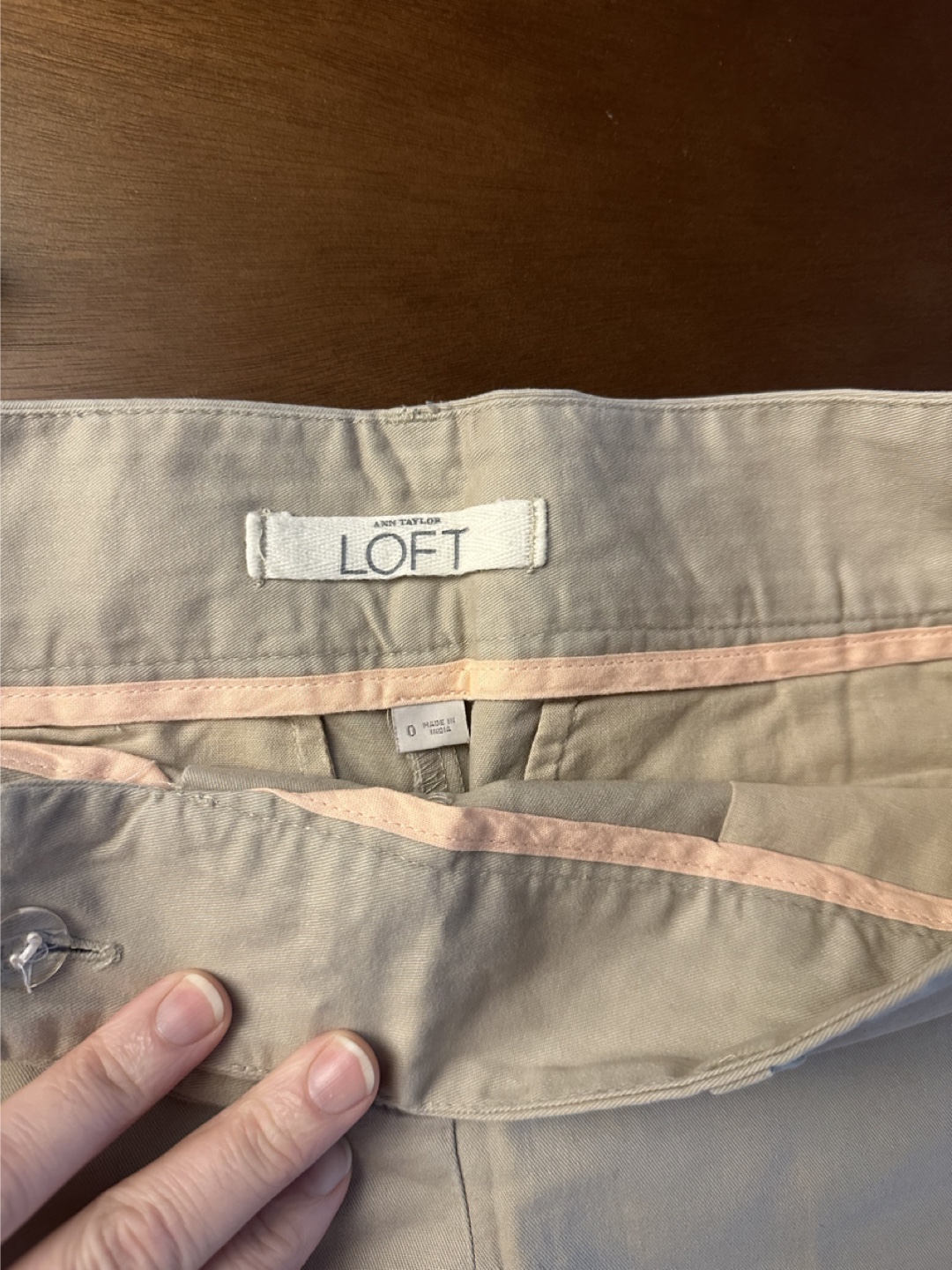 LOFT Beige Shorts - Size 0 - photo 3