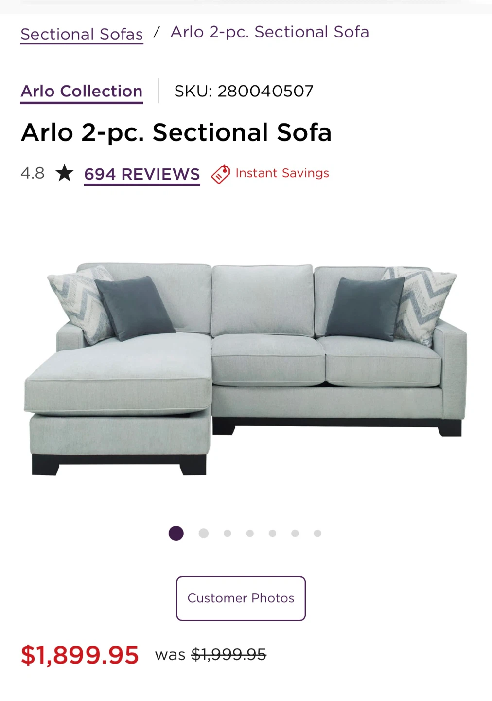 Arlo 2-pc. Sectional Sofa - photo 4