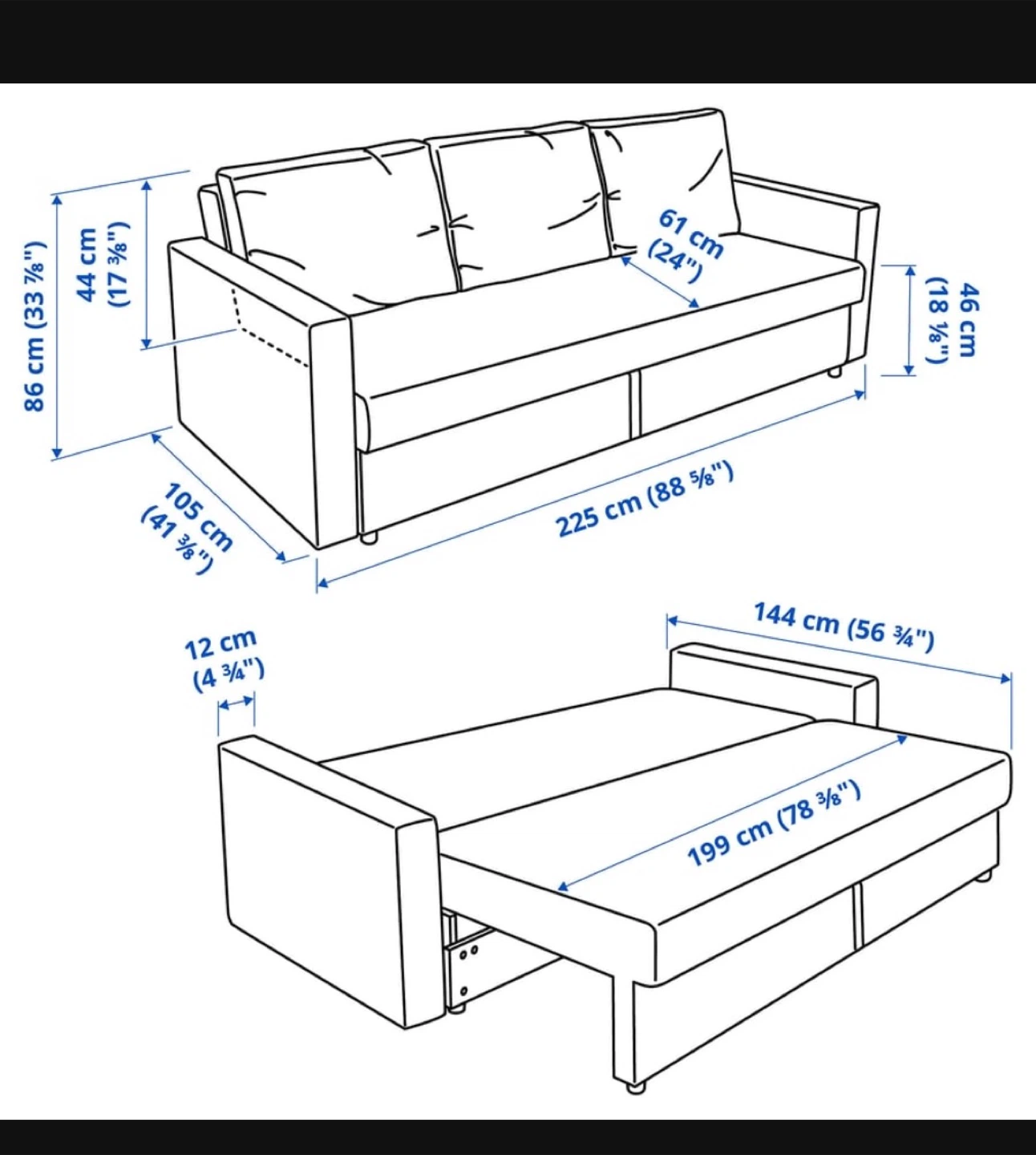 IKEA Friheten Sleeper Sofa - Grey - photo 4