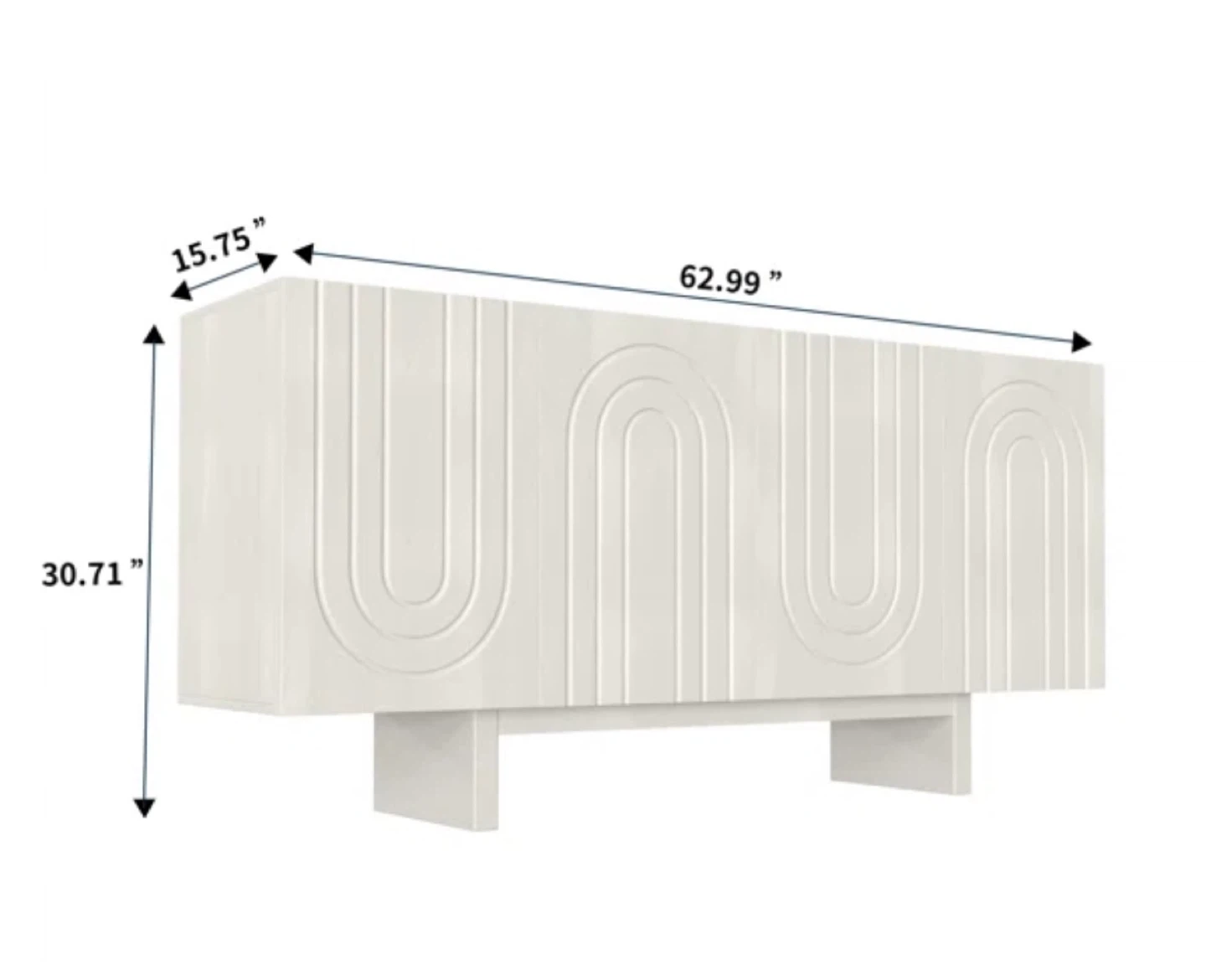 Wood Buffet Sideboard or TV Console - photo 3