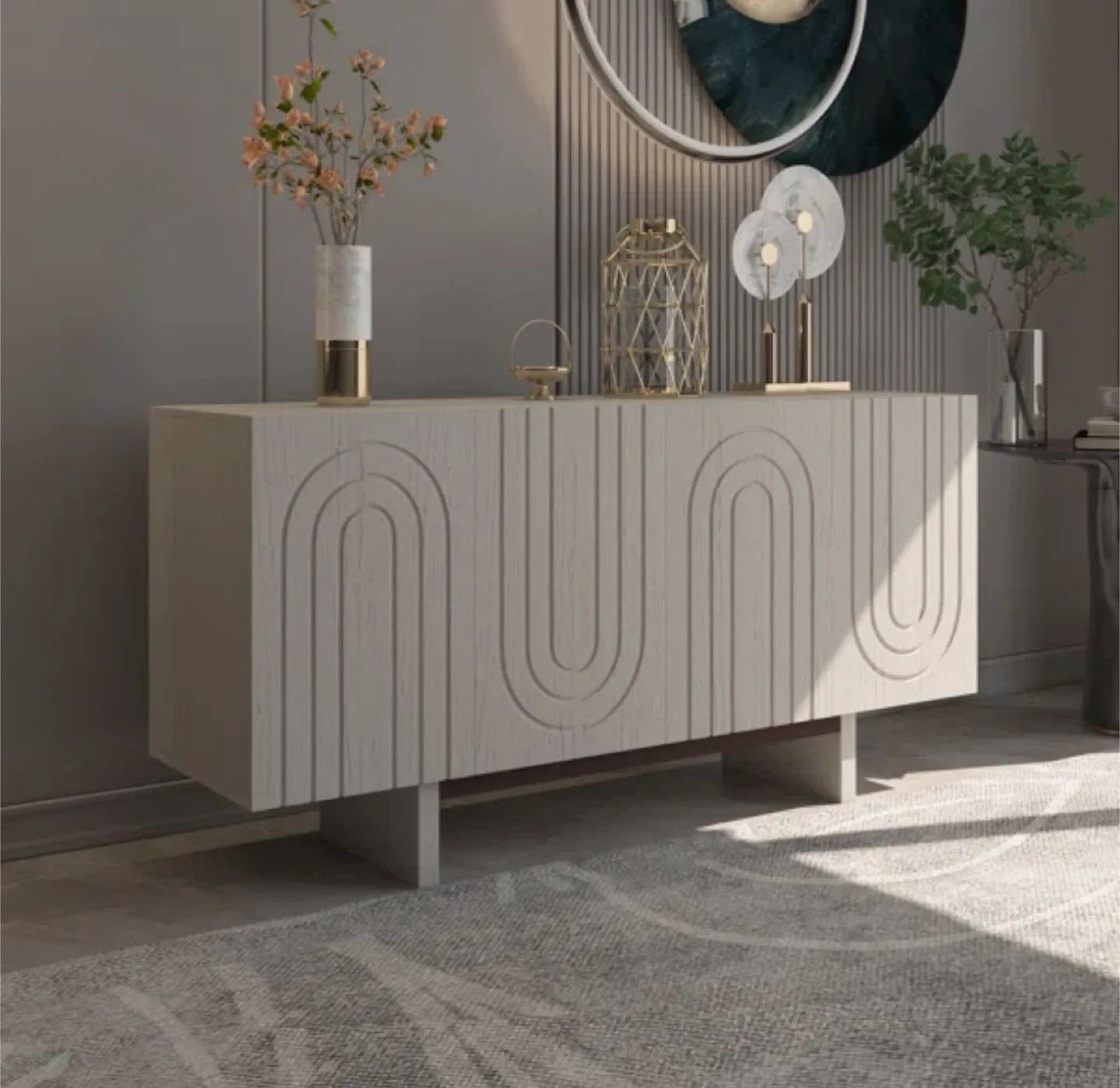 Wood Buffet Sideboard or TV Console thumbnail