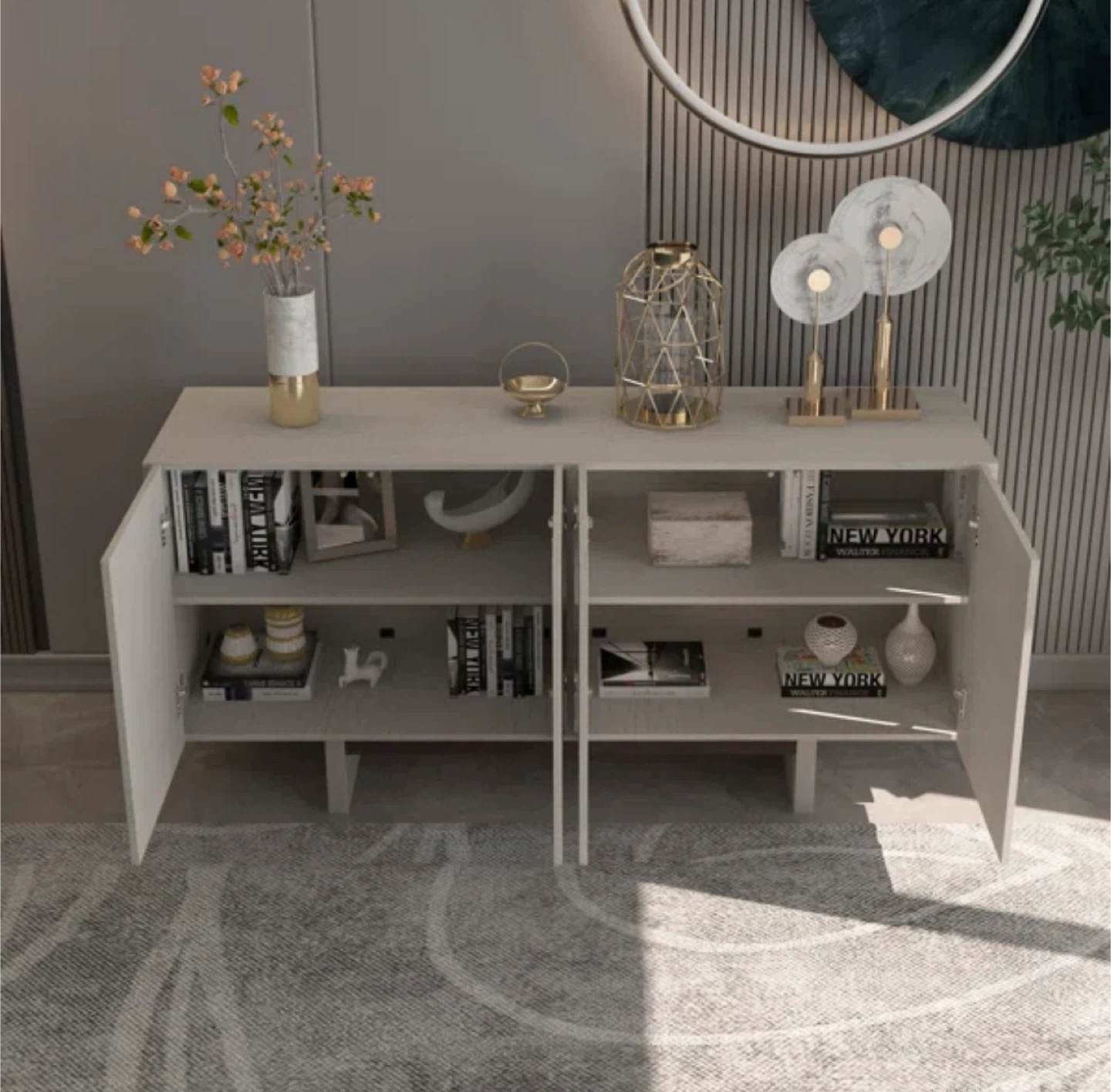 Wood Buffet Sideboard or TV Console - photo 4