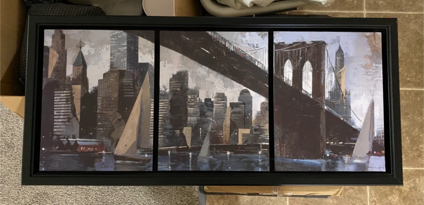 Framed Triptych Wall Art - New York Cityscape - photo 2