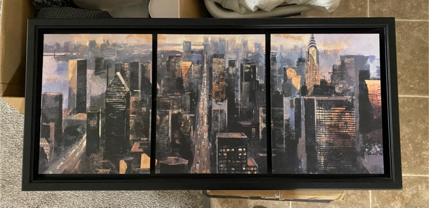 Framed Triptych Wall Art - New York Cityscape