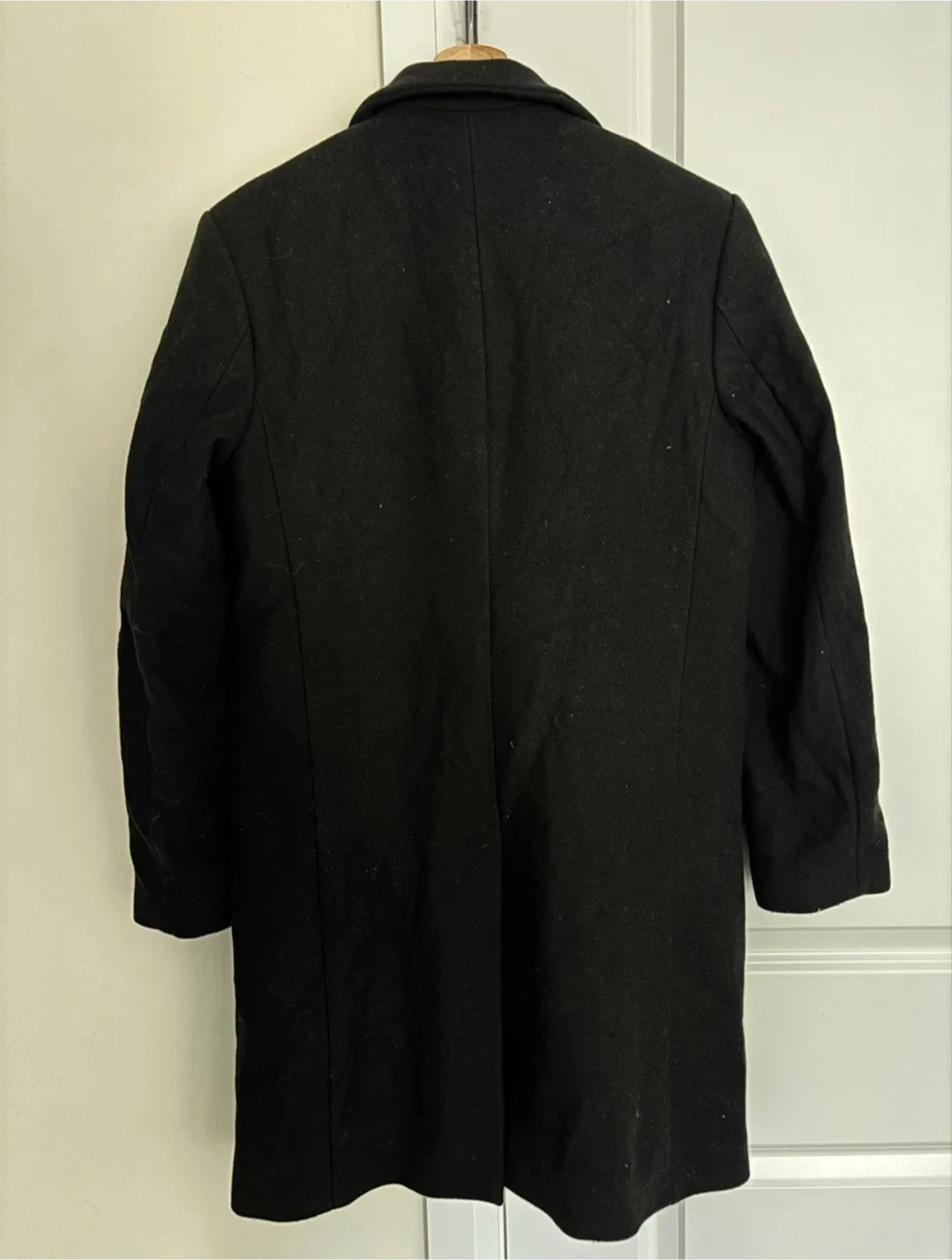 Zara Black Wool Blend Pea Coat - Size S image indicator(2)