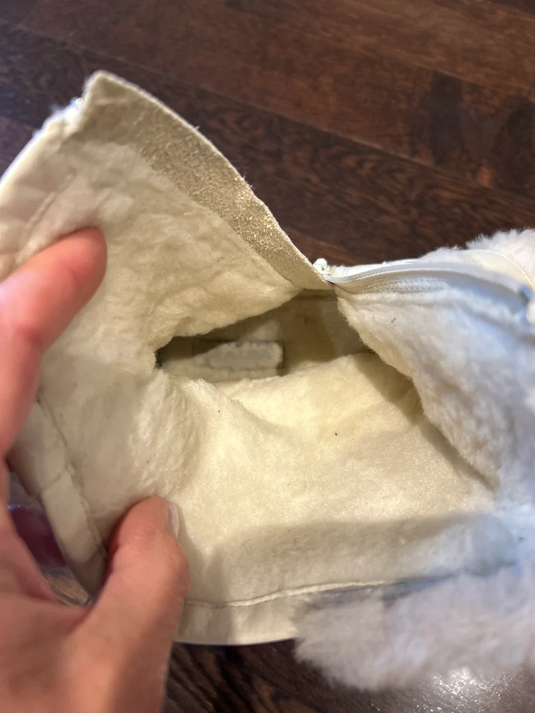 Cream Leather Boots Size 41 image indicator(4)