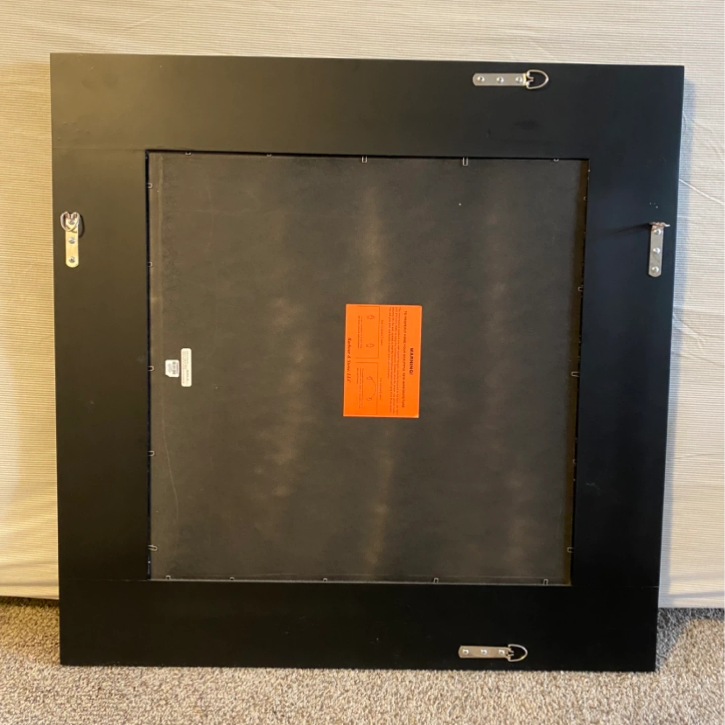 Large Square Mirror with Distressed Tile Frame - photo 2