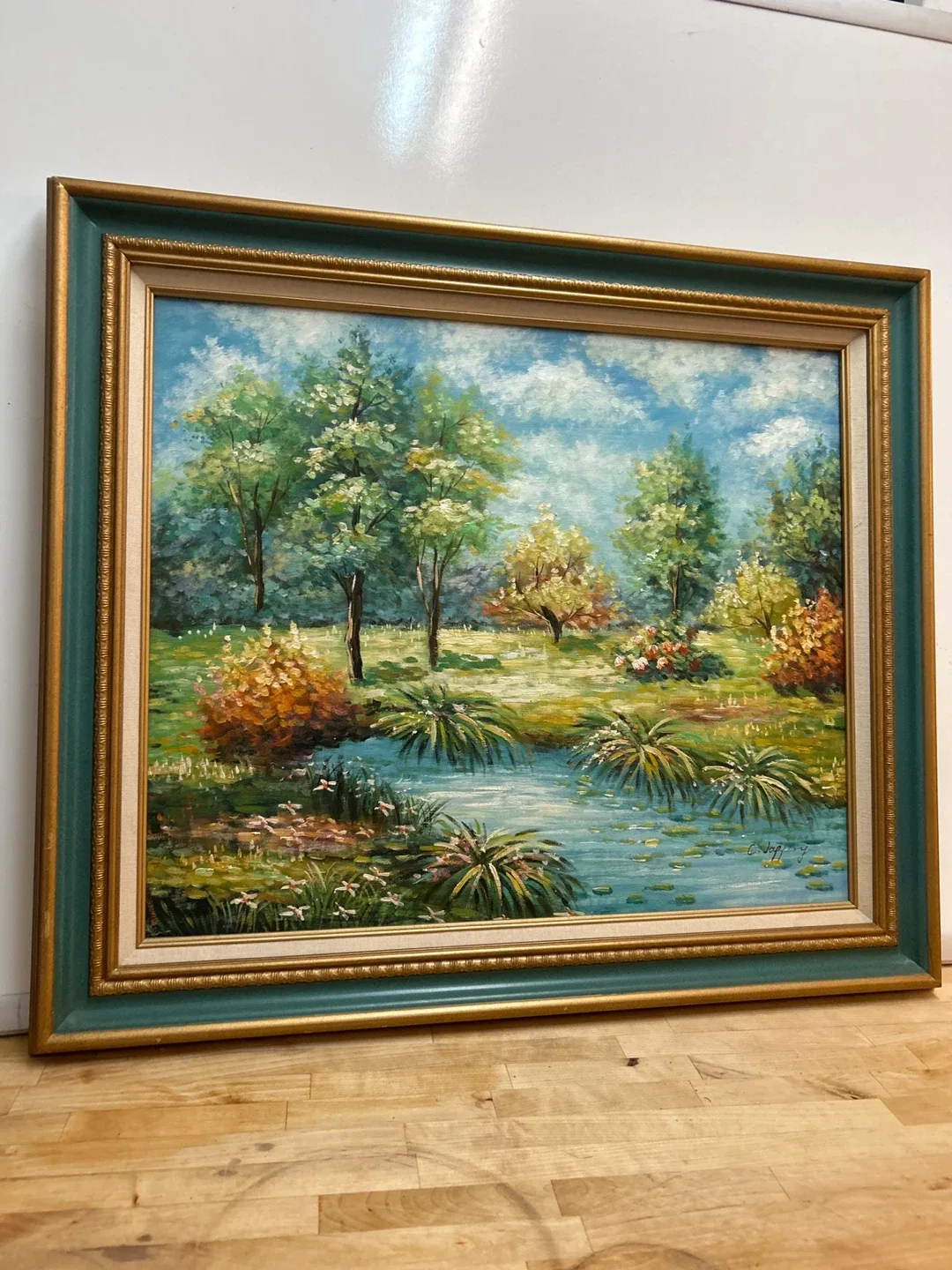 Vintage Framed Landscape Painting image indicator(7)