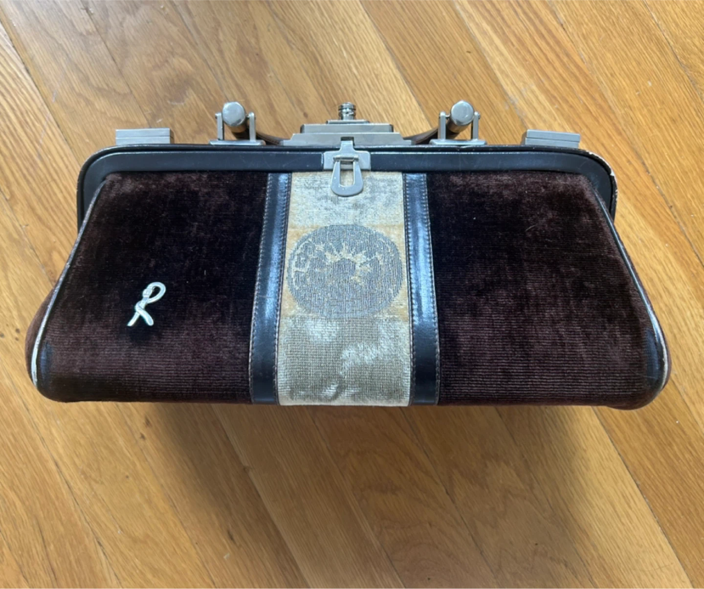 Vintage Roberta di Camerino Brown Velvet Handbag - photo 2