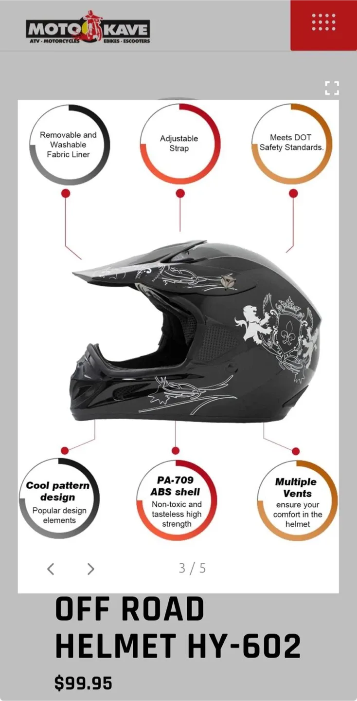 Tao Motor Off Road Helmet HY-602 thumbnail