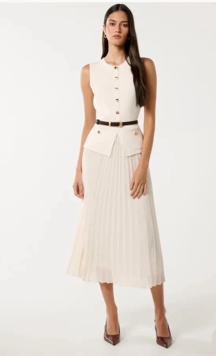 Ever New Daphne Waistcoat Midi Dress size 12 image indicator(2)