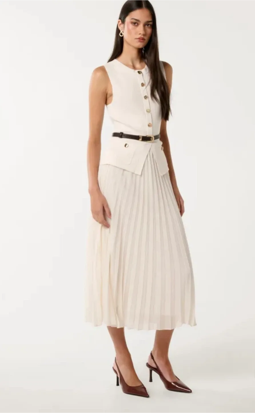 Ever New Daphne Waistcoat Midi Dress size 12 image indicator(4)