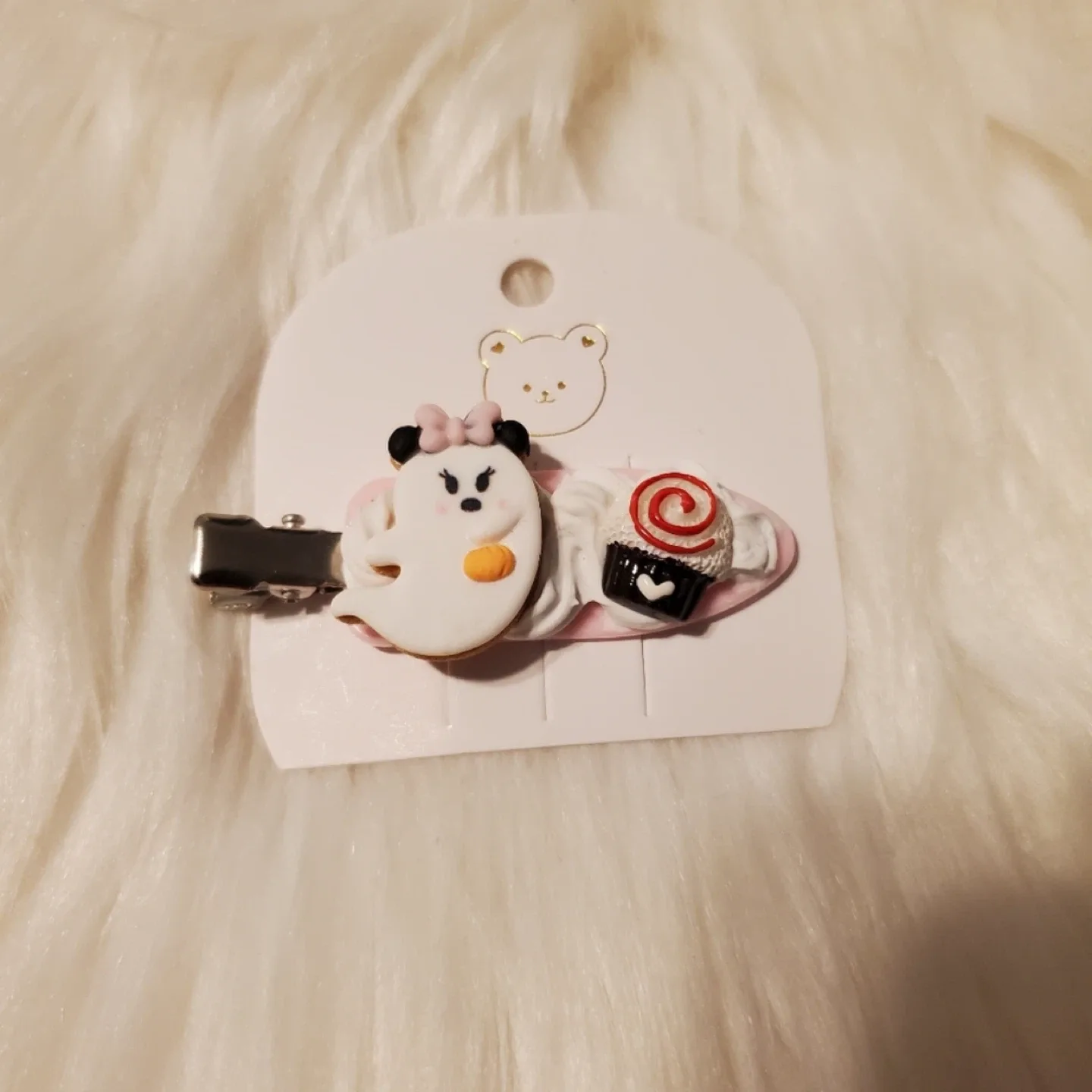 Cute Ghost & Cupcake Hair Clip thumbnail