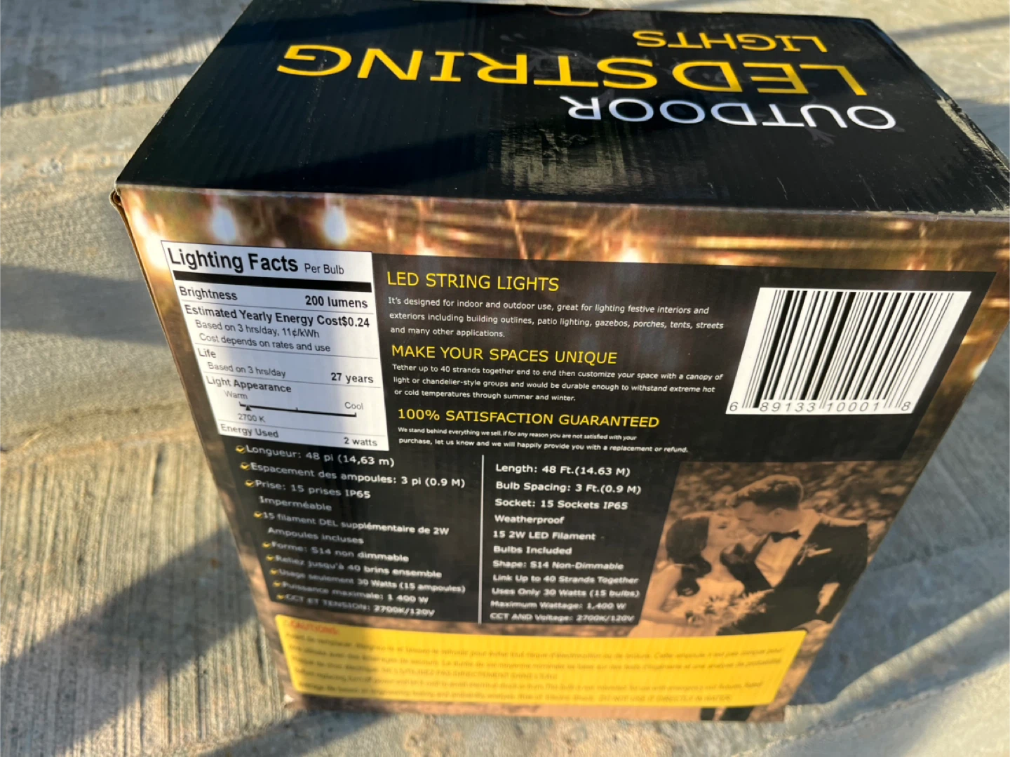 Rayonled Outdoor LED String Lights, 48 ft - New in Box! - photo 2
