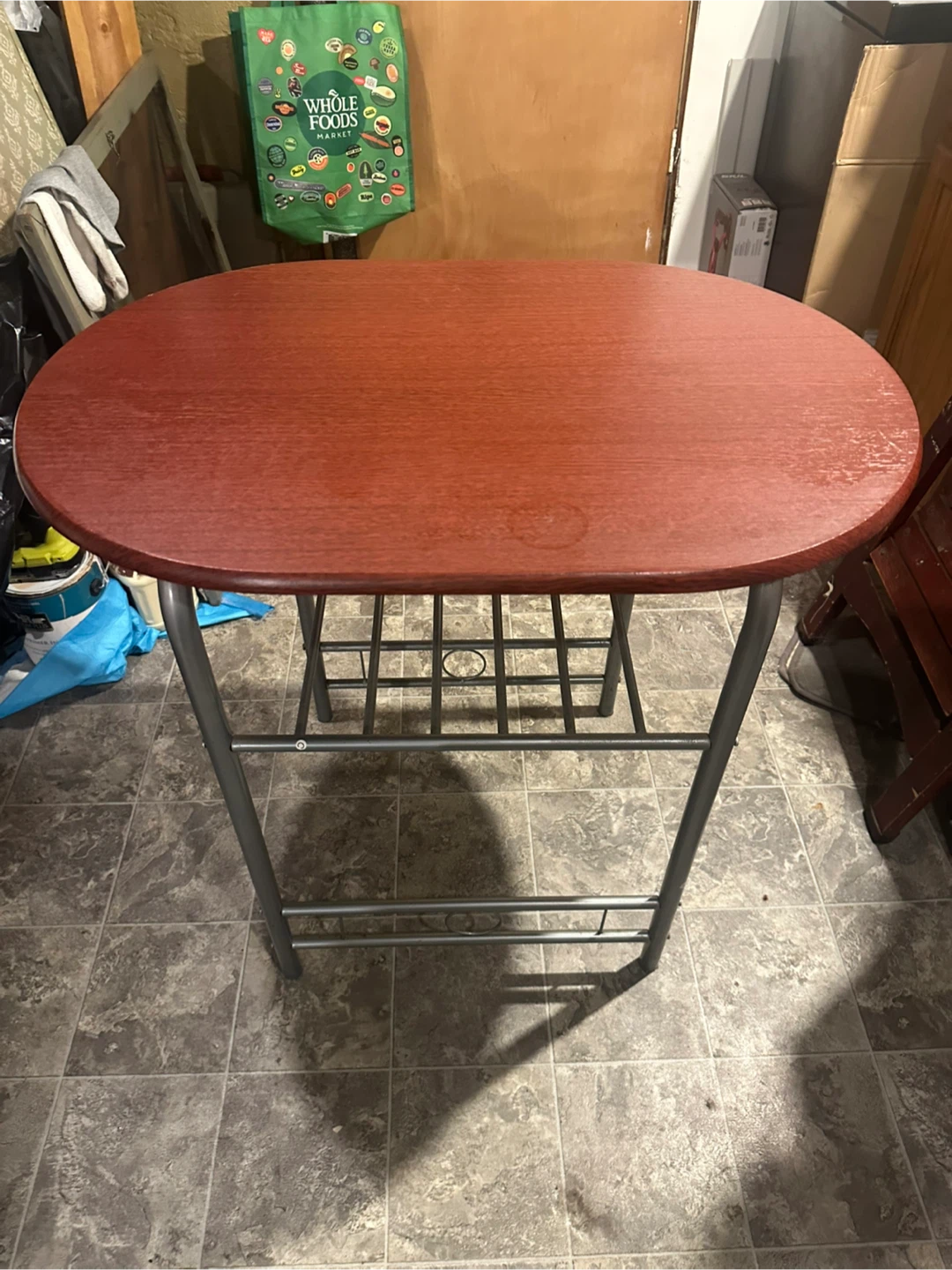 Red Oval Pub Table