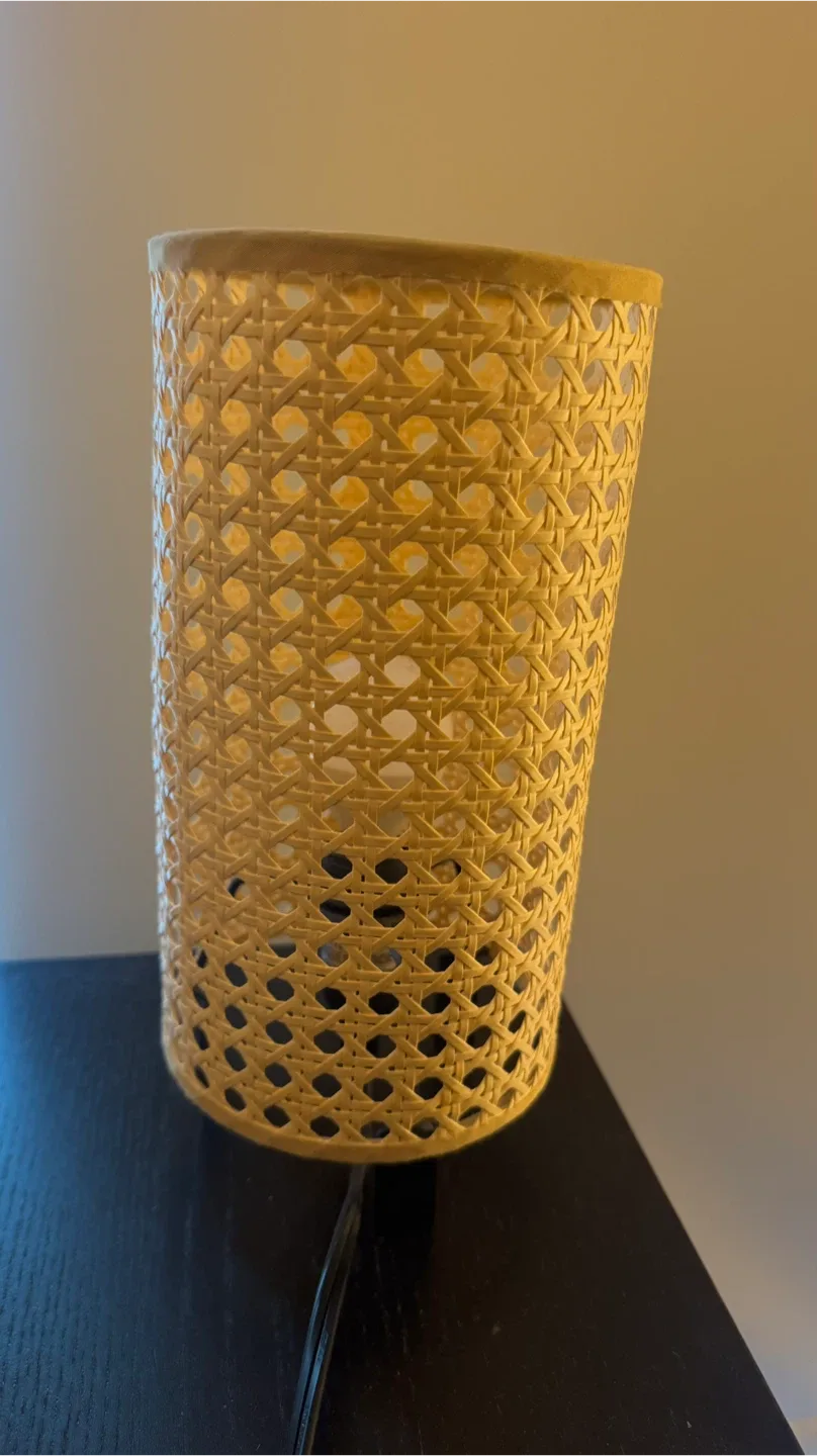 2x IKEA SAXHYTTAN Table Lamp - Beige/Black - 26cm image indicator(2)