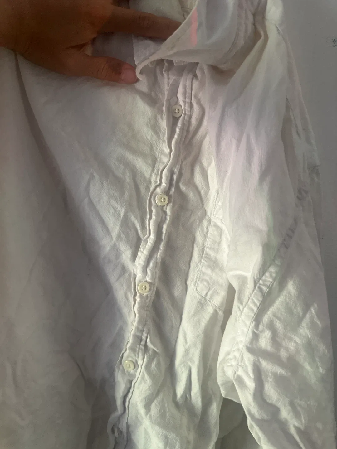 H&M dress shirt medium large and H&M White Slim Fit Denim Jeans image indicator(2)