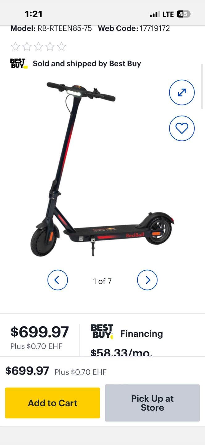 Red Bull Racing RB-RTEEN85-75 Electric Scooter - photo 3