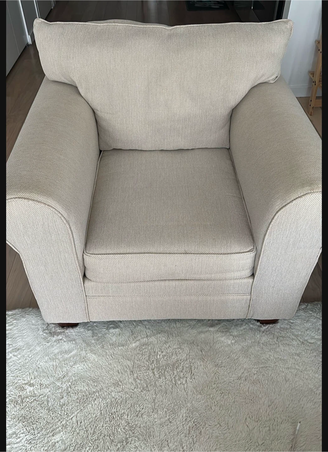 Beige Sofa Sleeper and Armchair Set - photo 5