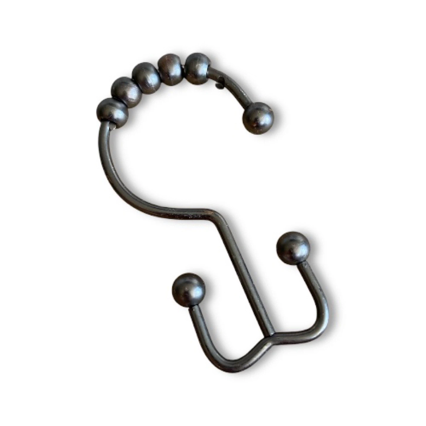 Metal Shower Curtain Hooks, light Bronze Finish