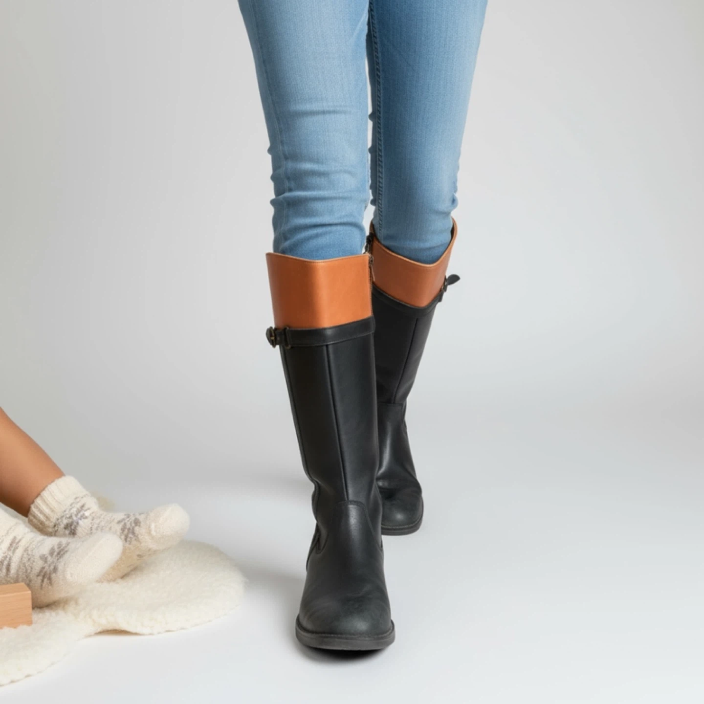 Girls size 4.5 Clarks Black Gore-Tex Riding Boots