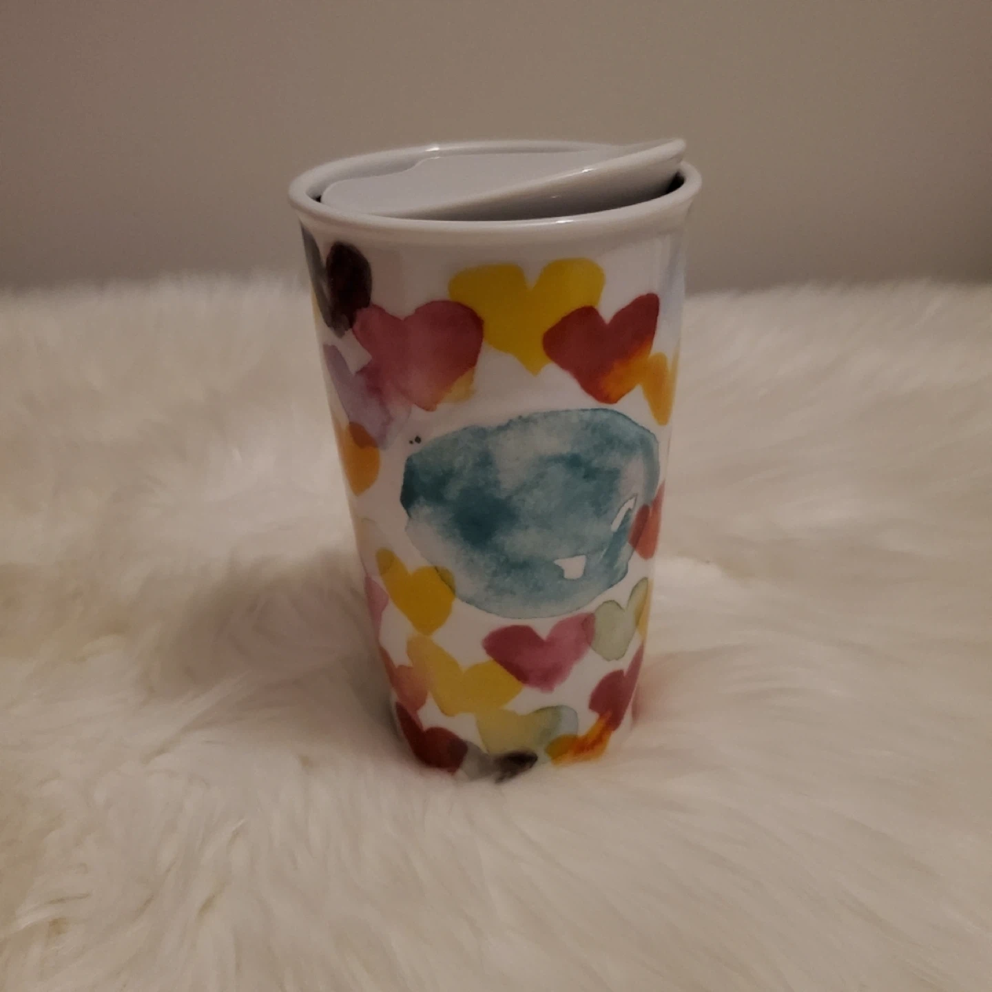 NEW Starbucks Heart Travel Mug with Lid, 10 fl oz - photo 2