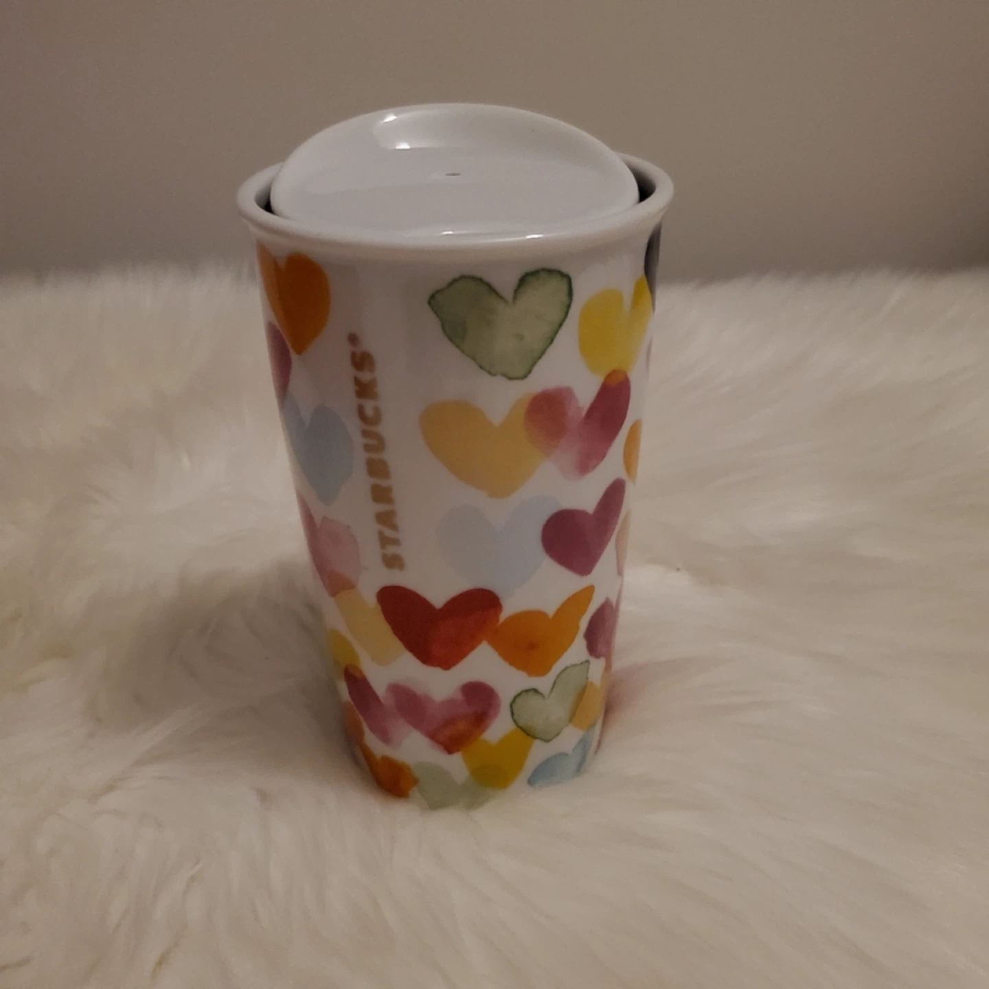 NEW Starbucks Heart Travel Mug with Lid, 10 fl oz - photo 3