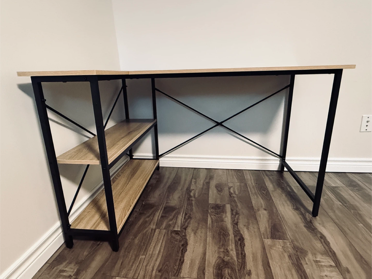 L-Shaped Desk with Shelves - photo 3